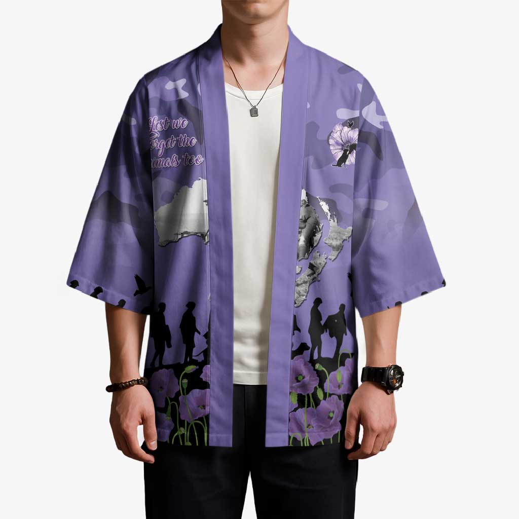 ANZAC Day Kimono Lest We Forget the Animals Too LT19 - Polynesian Pride