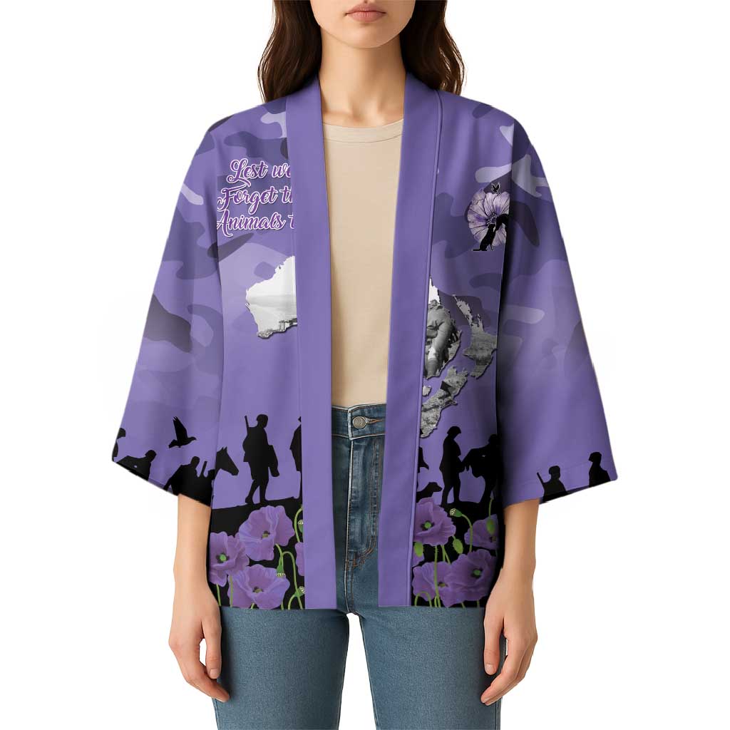 ANZAC Day Kimono Lest We Forget the Animals Too LT19 - Polynesian Pride