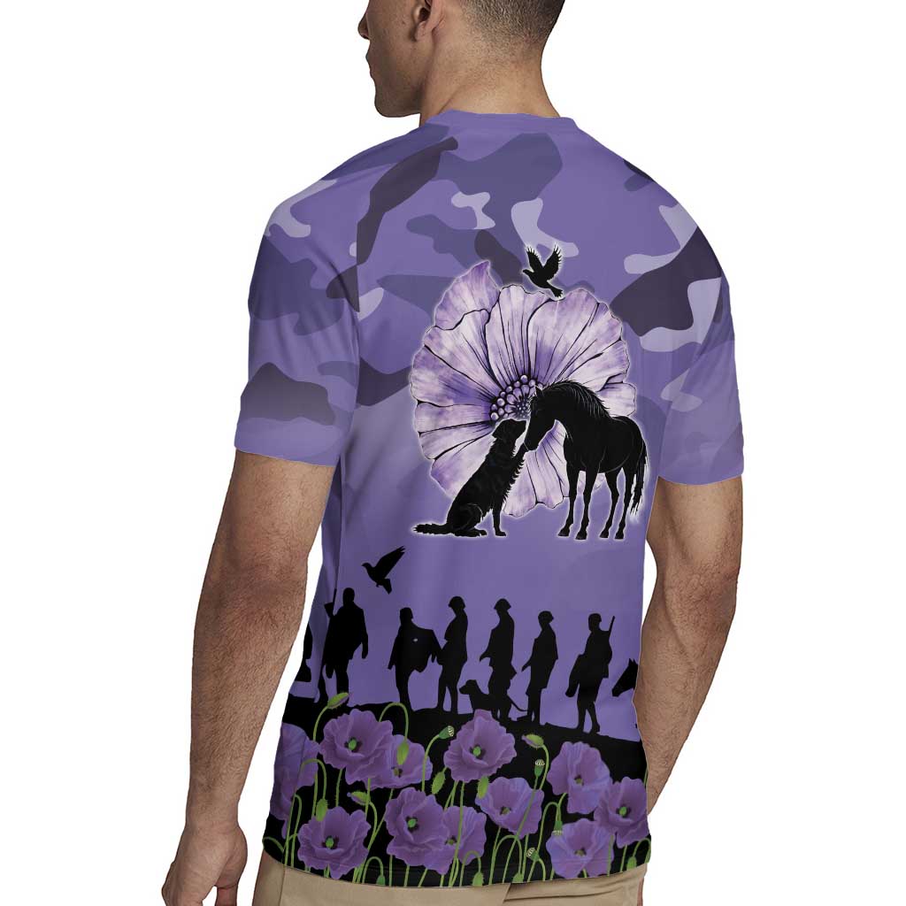 ANZAC Day Rugby Jersey Lest We Forget the Animals Too LT19 - Polynesian Pride