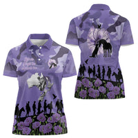 ANZAC Day Women Polo Shirt Lest We Forget the Animals Too