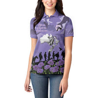 ANZAC Day Women Polo Shirt Lest We Forget the Animals Too