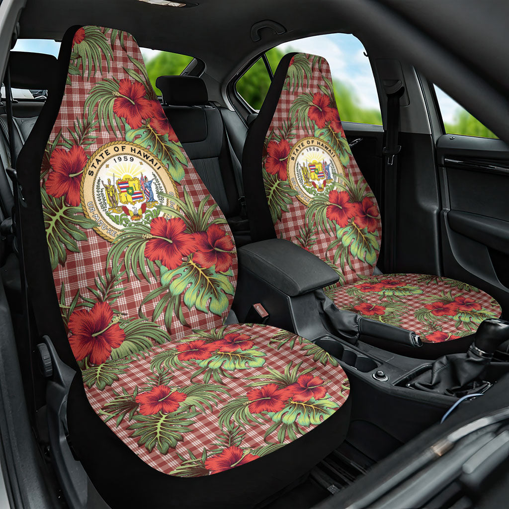 Vintage Hawaii Hibiscus Palaka Car Seat Cover Red Color