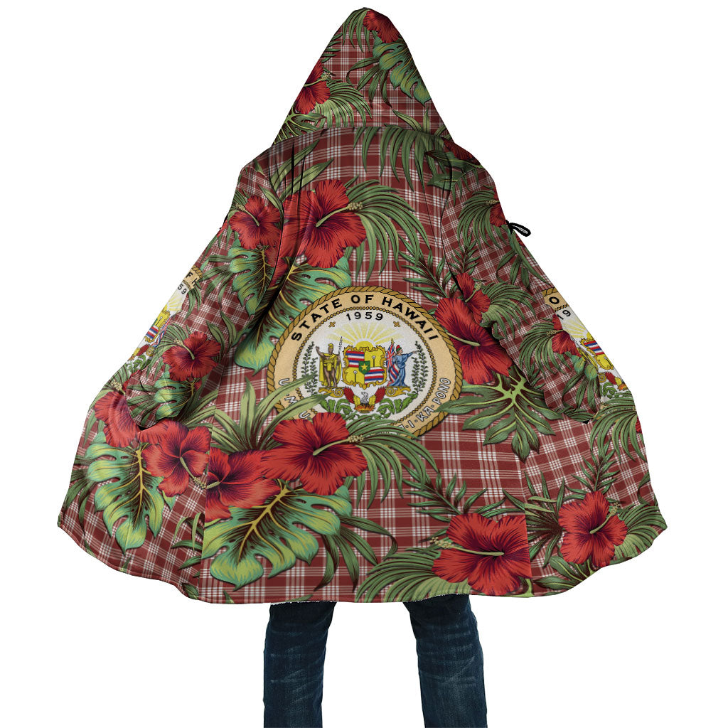 Vintage Hawaii Hibiscus Palaka Cloak Red Color