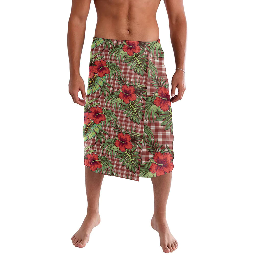 Vintage Hawaii Hibiscus Palaka Lavalava Red Color