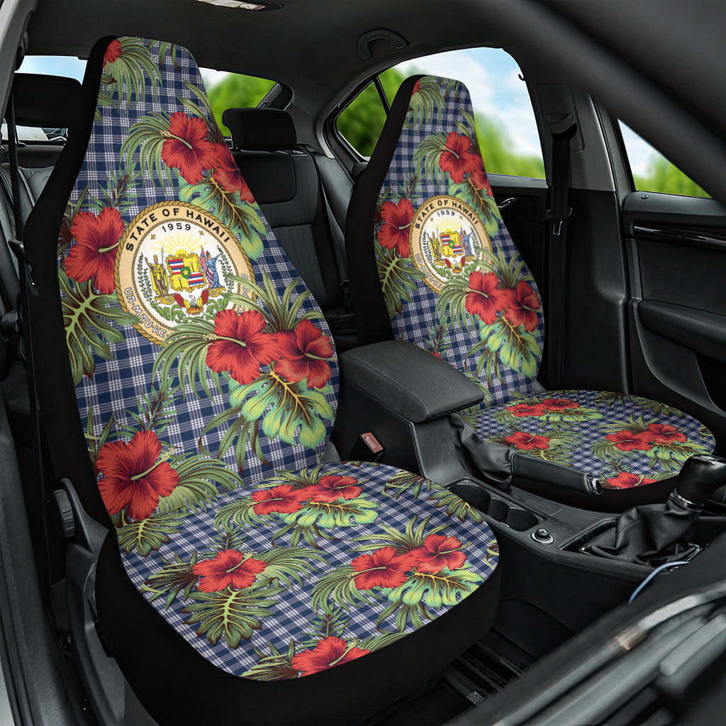 Vintage Hawaii Hibiscus Palaka Car Seat Cover Navy Color