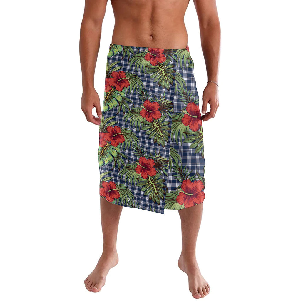 Vintage Hawaii Hibiscus Palaka Lavalava Navy Color