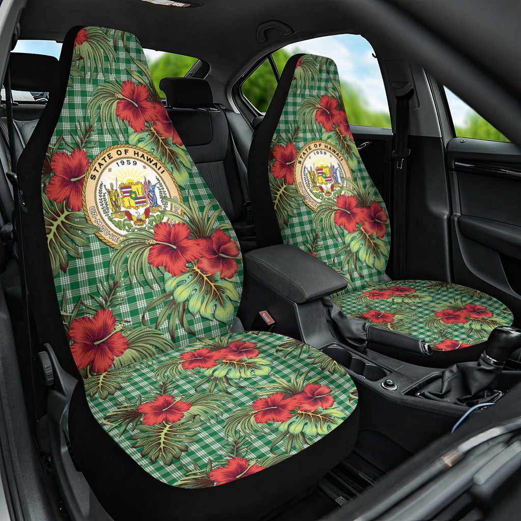 Vintage Hawaii Hibiscus Palaka Car Seat Cover Green Color