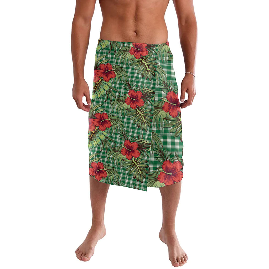 Vintage Hawaii Hibiscus Palaka Lavalava Green Color