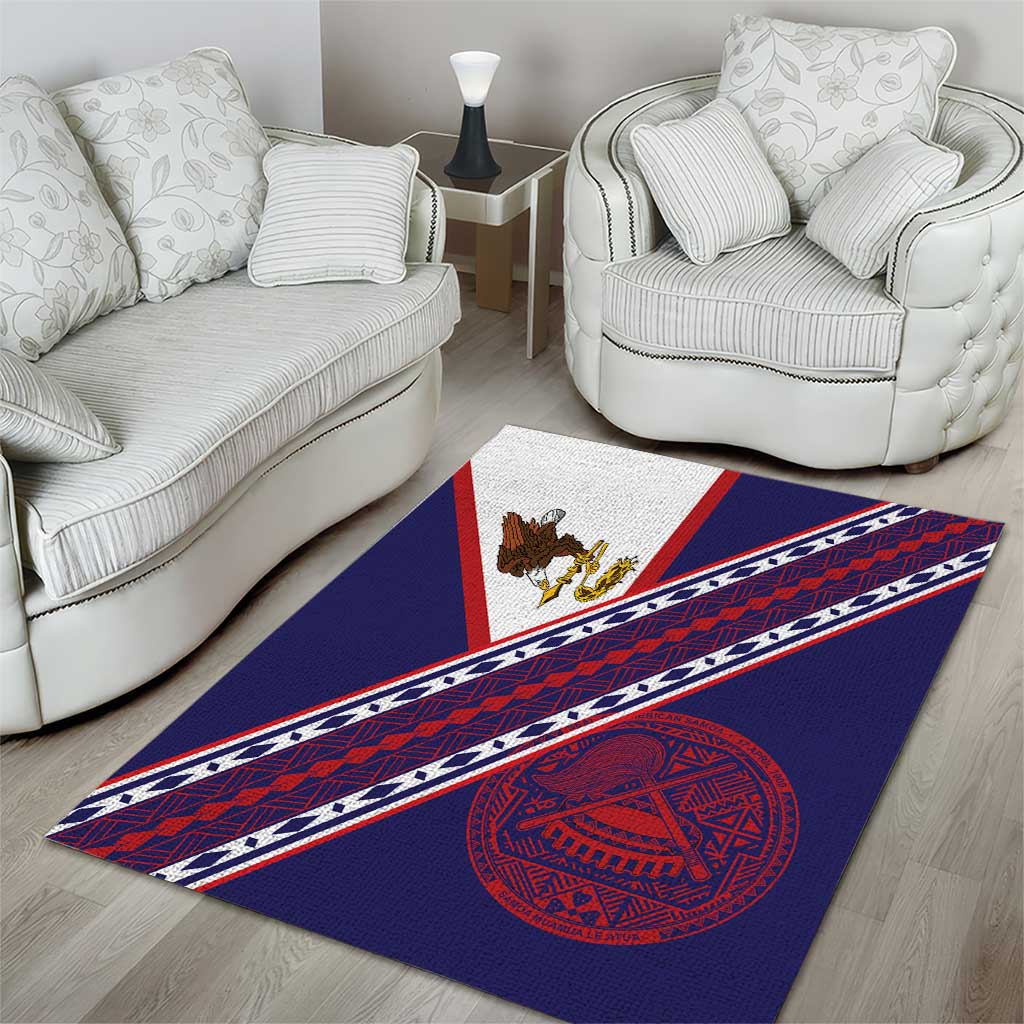 American Samoa Flag Day Area Rug Polynesian Tribal Tattoo Eagle Art LT19 - Polynesian Pride