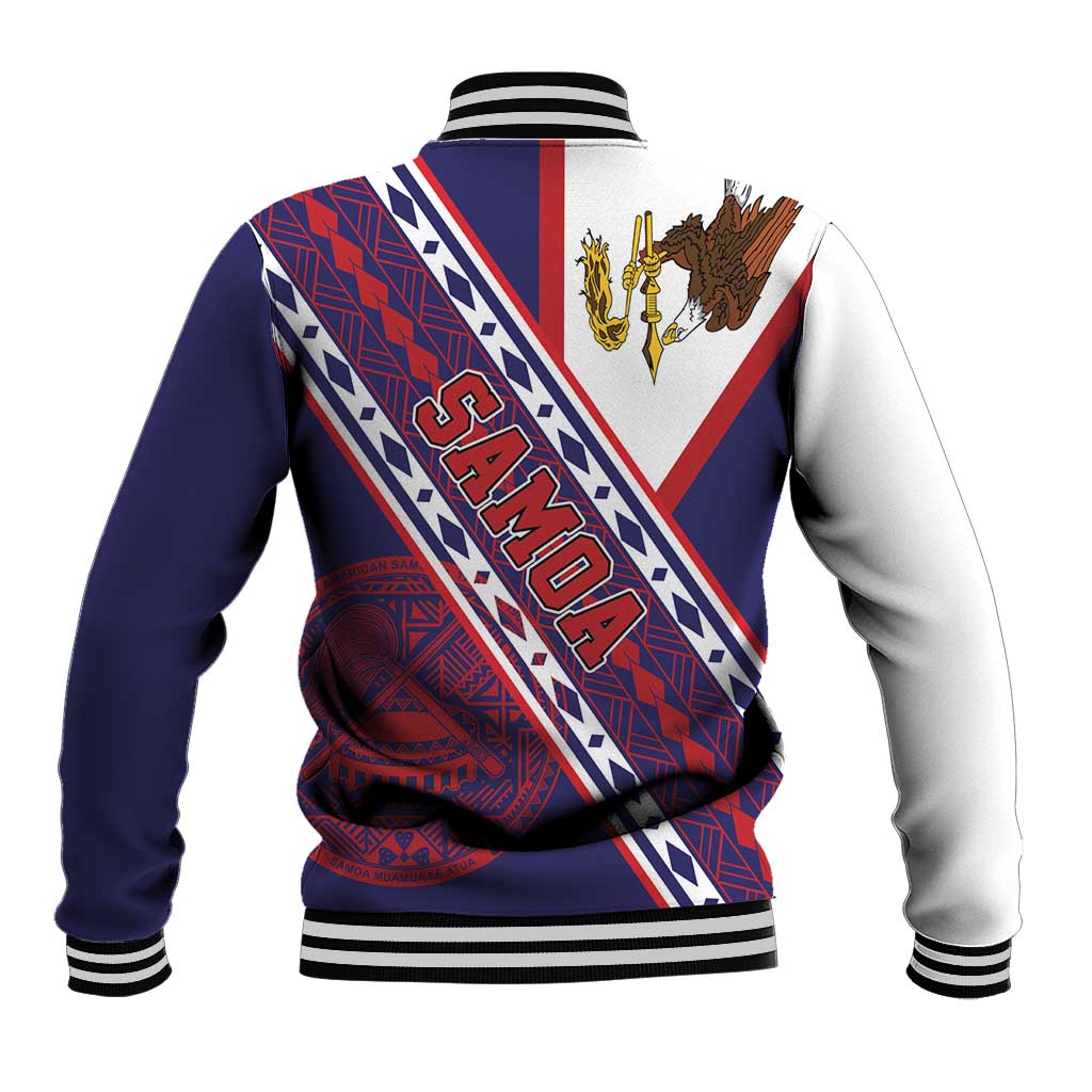 American Samoa Flag Day Baseball Jacket Polynesian Tribal Tattoo Eagle Art LT19 - Polynesian Pride