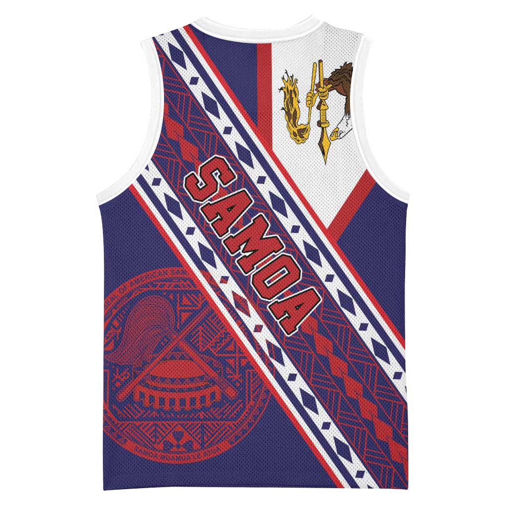 American Samoa Flag Day Basketball Jersey Polynesian Tribal Tattoo Eagle Art LT19 - Polynesian Pride