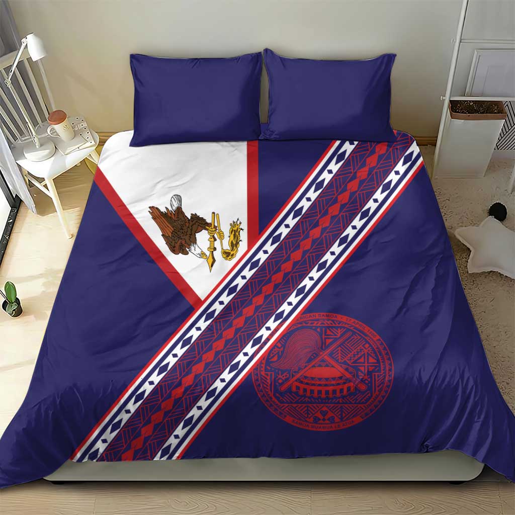 American Samoa Flag Day Bedding Set Polynesian Tribal Tattoo Eagle Art LT19 - Polynesian Pride