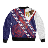 American Samoa Flag Day Bomber Jacket Polynesian Tribal Tattoo Eagle Art LT19 - Polynesian Pride