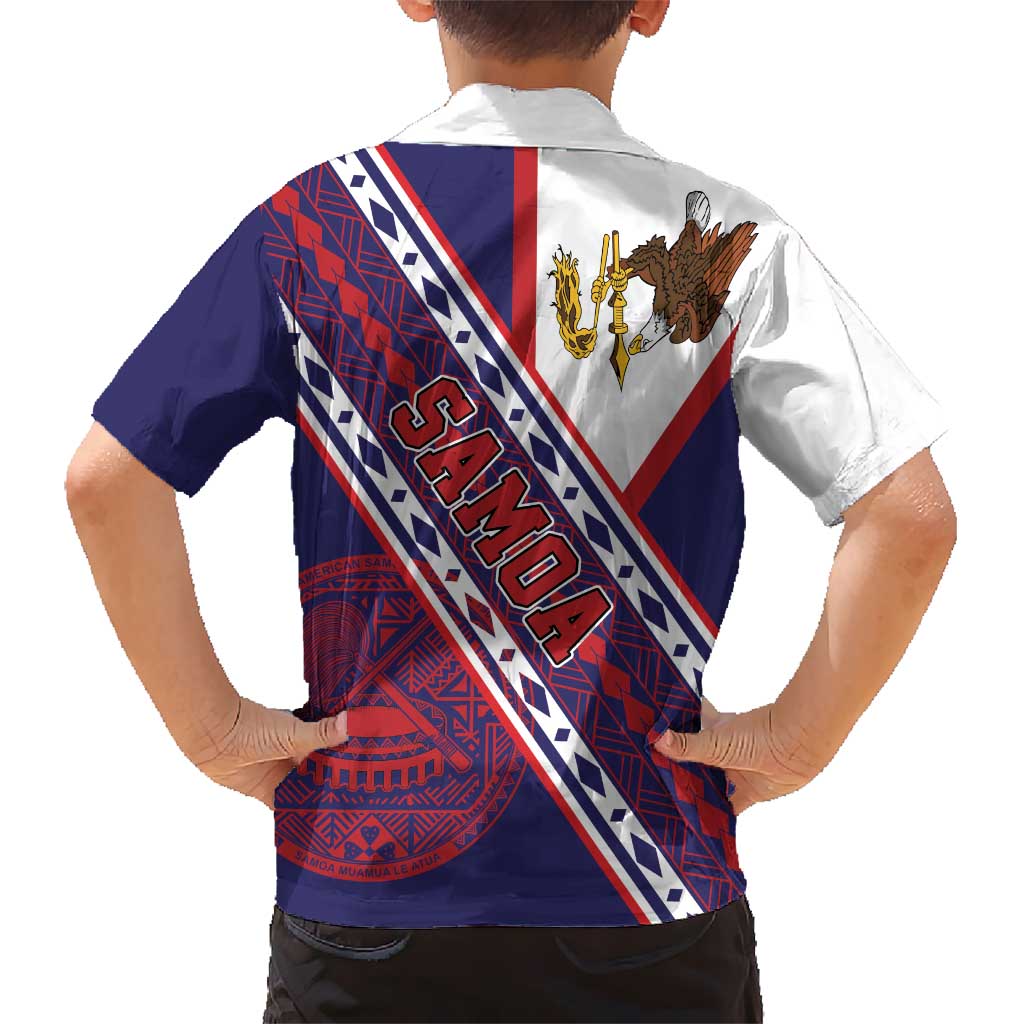 American Samoa Flag Day Family Matching Long Sleeve Bodycon Dress and Hawaiian Shirt Polynesian Tribal Tattoo Eagle Art LT19 - Polynesian Pride