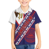 American Samoa Flag Day Family Matching Summer Maxi Dress and Hawaiian Shirt Polynesian Tribal Tattoo Eagle Art LT19 Son's Shirt Navy - Polynesian Pride