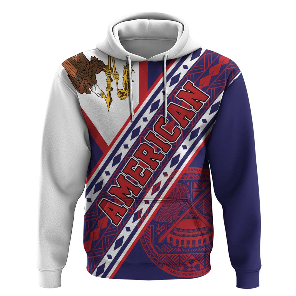 American Samoa Flag Day Hoodie Polynesian Tribal Tattoo Eagle Art