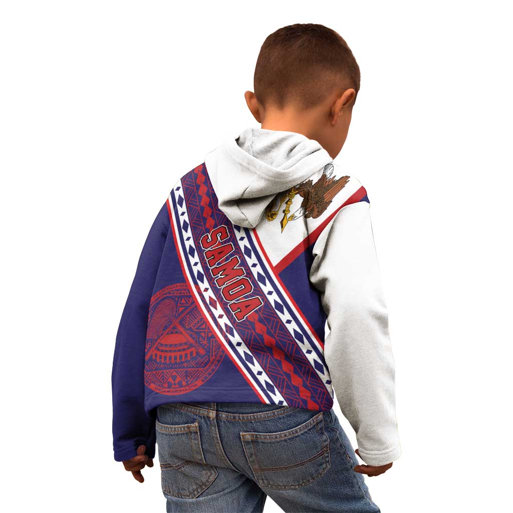 American Samoa Flag Day Kid Hoodie Polynesian Tribal Tattoo Eagle Art LT19 - Polynesian Pride