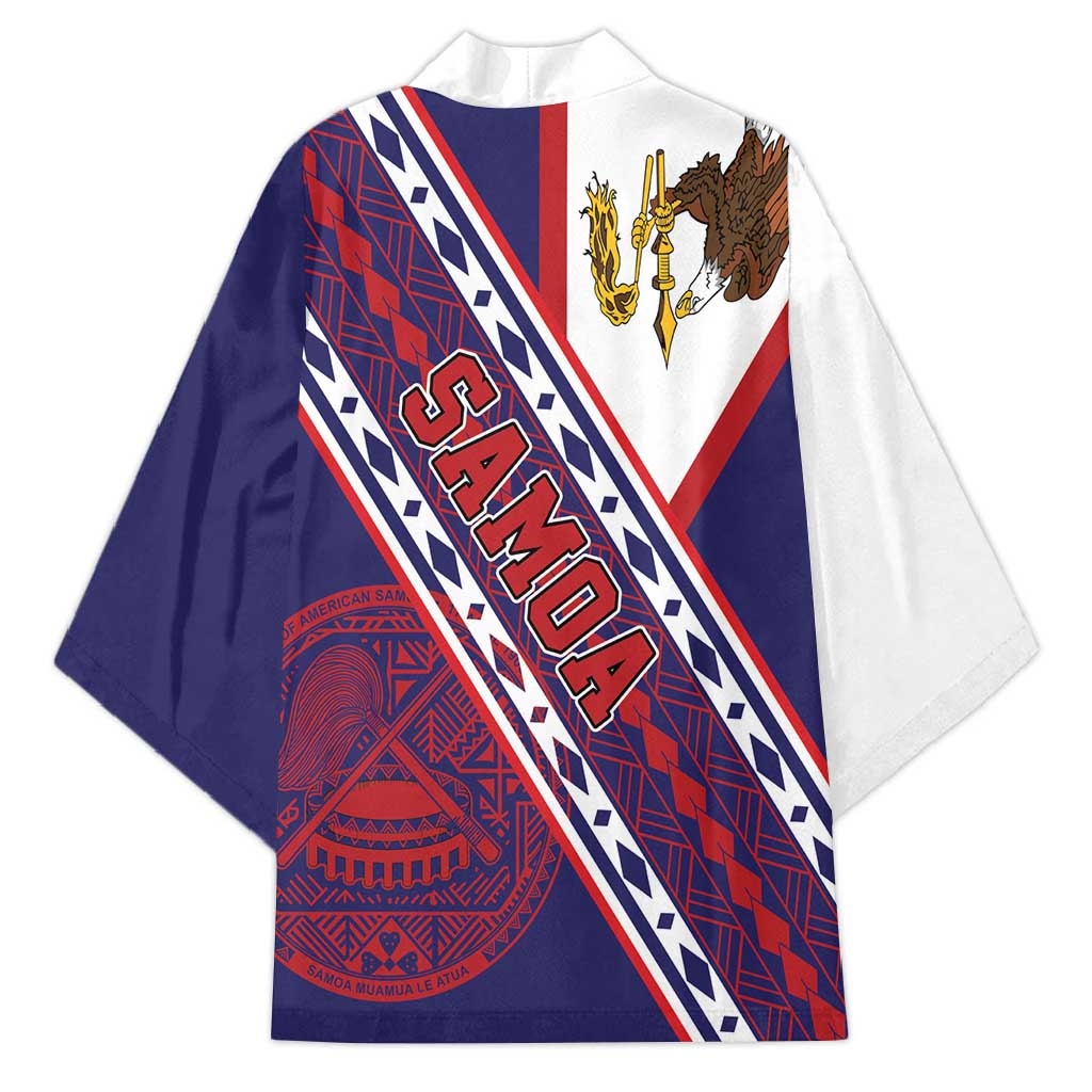 American Samoa Flag Day Kimono Polynesian Tribal Tattoo Eagle Art LT19 - Polynesian Pride