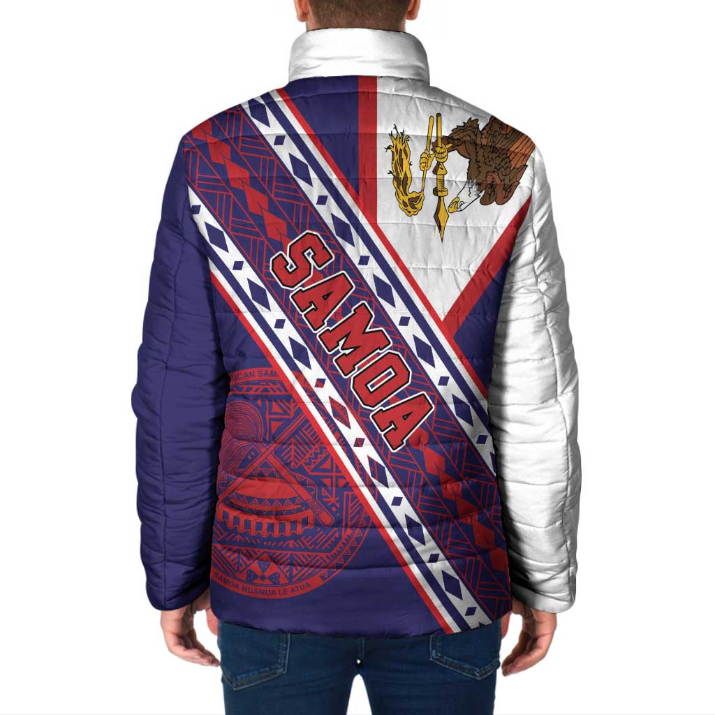 American Samoa Flag Day Padded Jacket Polynesian Tribal Tattoo Eagle Art LT19 - Polynesian Pride