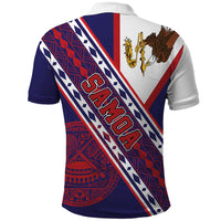 American Samoa Flag Day Polo Shirt Polynesian Tribal Tattoo Eagle Art LT19 - Polynesian Pride