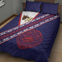 American Samoa Flag Day Quilt Bed Set Polynesian Tribal Tattoo Eagle Art LT19 - Polynesian Pride
