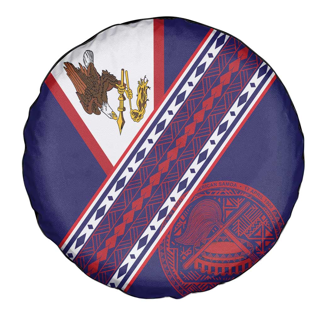 American Samoa Flag Day Spare Tire Cover Polynesian Tribal Tattoo Eagle Art LT19 - Polynesian Pride