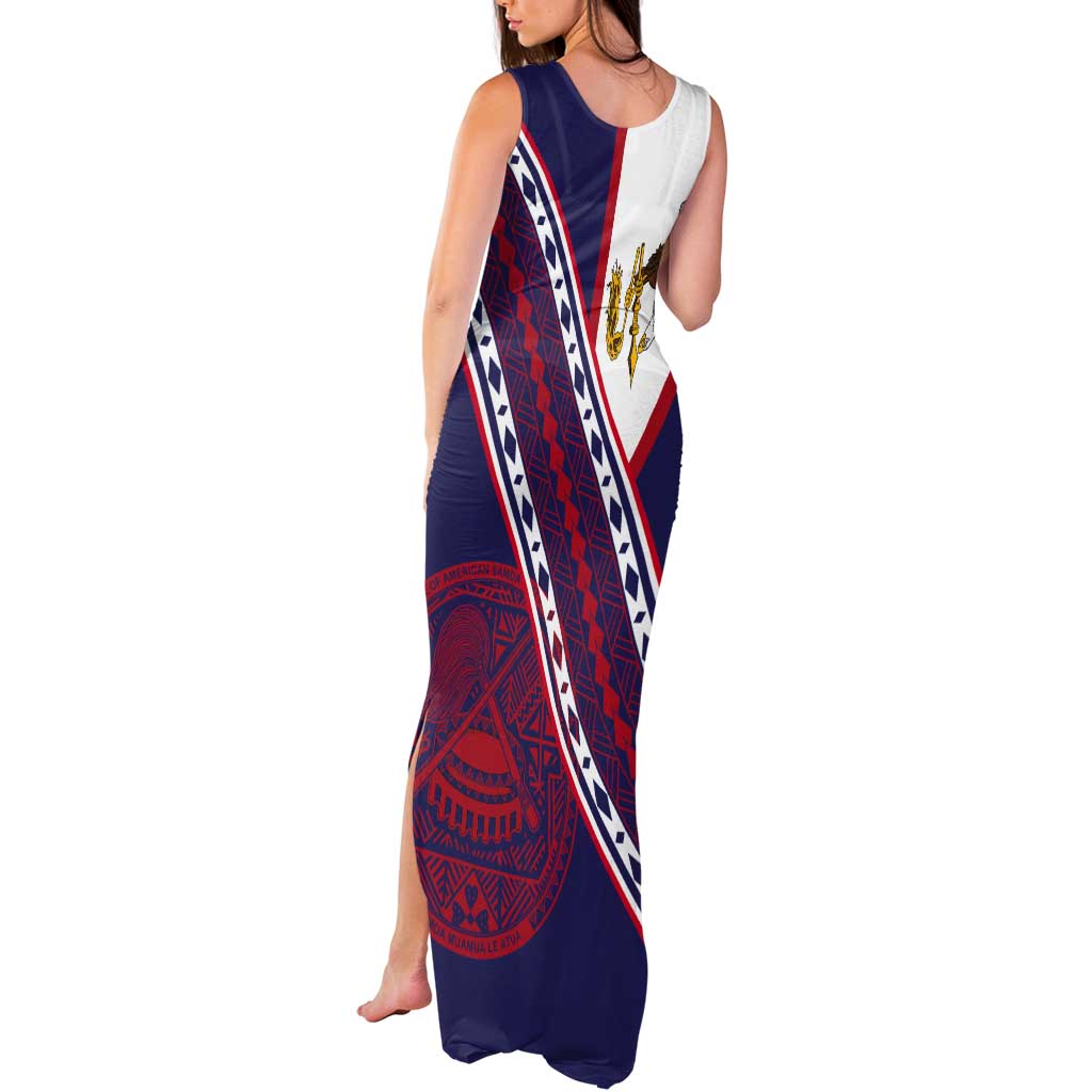 American Samoa Flag Day Tank Maxi Dress Polynesian Tribal Tattoo Eagle Art LT19 - Polynesian Pride