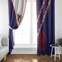 American Samoa Flag Day Window Curtain Polynesian Tribal Tattoo Eagle Art LT19 - Polynesian Pride