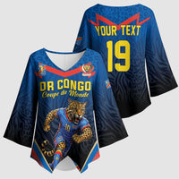 Custom World Football 2026 DR Congo Kimono Sleeve Blouse Les Leopards Coupe du Monde Glory