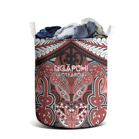 Aotearoa Iwi Ngapuhi Laundry Basket Maori Kowhaiwhai Pattern