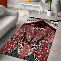 Aotearoa Iwi Ngapuhi Area Rug Maori Kowhaiwhai Pattern