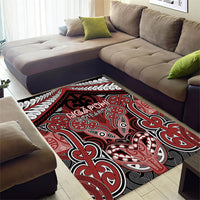 Aotearoa Iwi Ngapuhi Area Rug Maori Kowhaiwhai Pattern