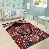 Aotearoa Iwi Ngapuhi Area Rug Maori Kowhaiwhai Pattern