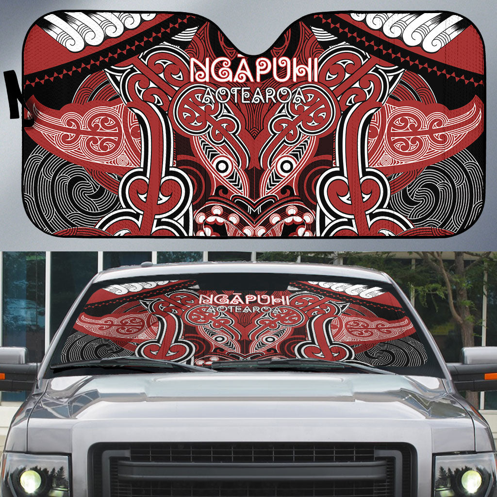 Aotearoa Iwi Ngapuhi Auto Sun Shade Maori Kowhaiwhai Pattern