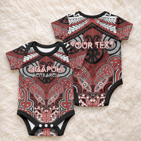 Aotearoa Iwi Ngapuhi Personalised Baby Onesie Maori Kowhaiwhai Pattern