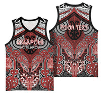 Aotearoa Iwi Ngapuhi Personalised Basketball Jersey Maori Kowhaiwhai Pattern