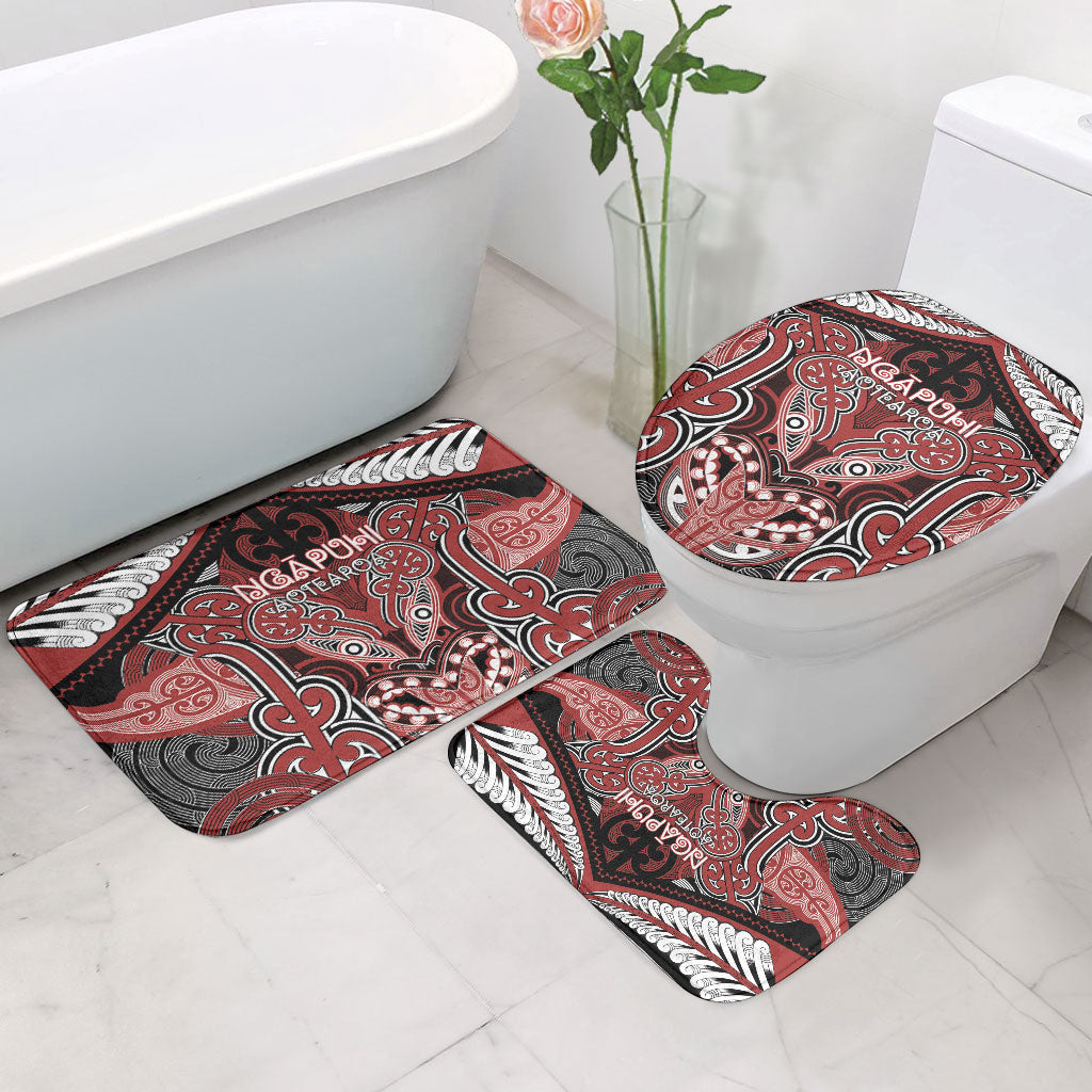 Aotearoa Iwi Ngapuhi Bathroom Set Maori Kowhaiwhai Pattern