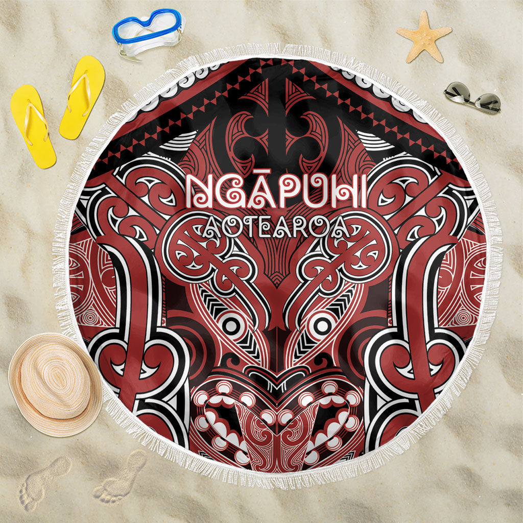 Aotearoa Iwi Ngapuhi Beach Blanket Maori Kowhaiwhai Pattern