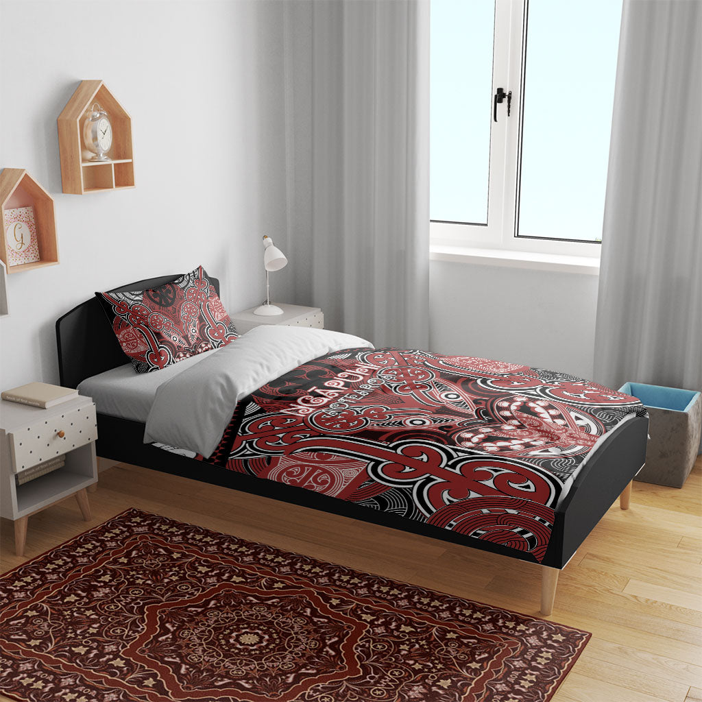 Aotearoa Iwi Ngapuhi Bedding Set Maori Kowhaiwhai Pattern
