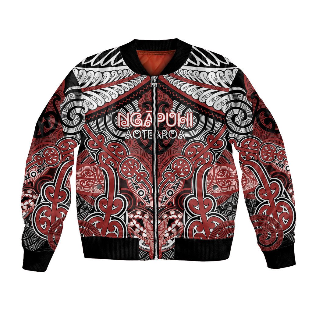 Aotearoa Iwi Ngapuhi Personalised Bomber Jacket Maori Kowhaiwhai Pattern