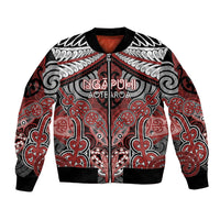 Aotearoa Iwi Ngapuhi Personalised Bomber Jacket Maori Kowhaiwhai Pattern