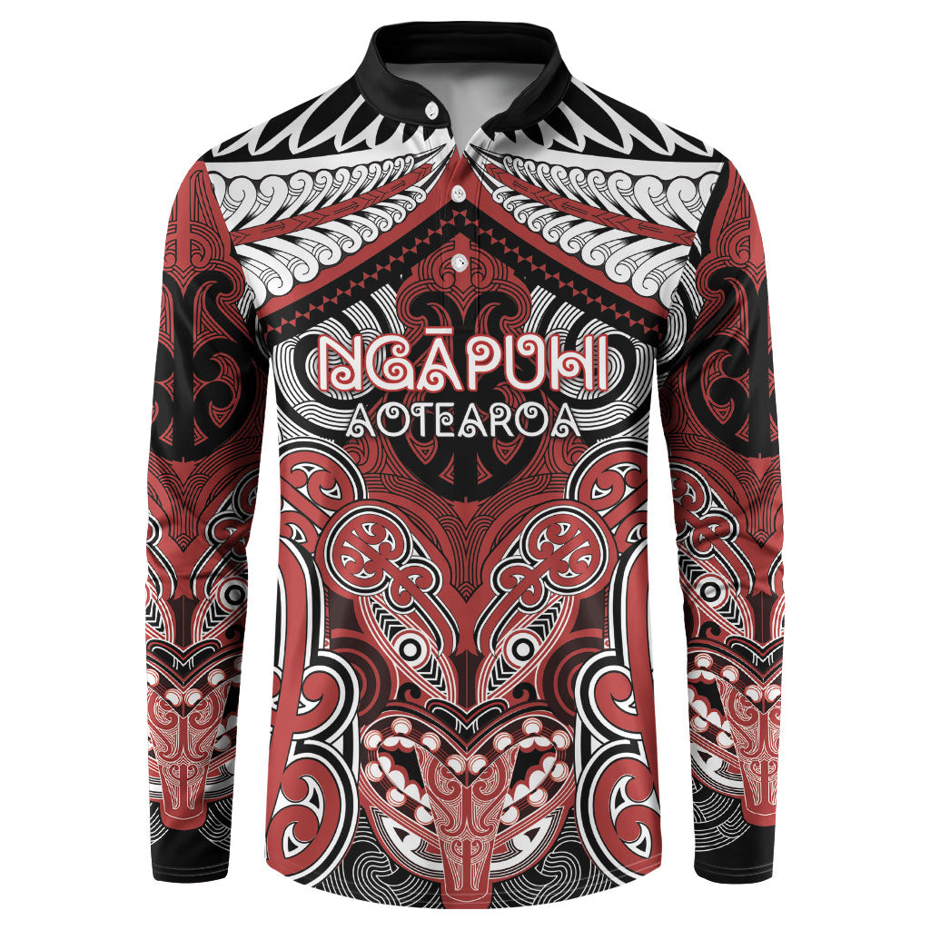 Aotearoa Iwi Ngapuhi Personalised Button Sweatshirt Maori Kowhaiwhai Pattern