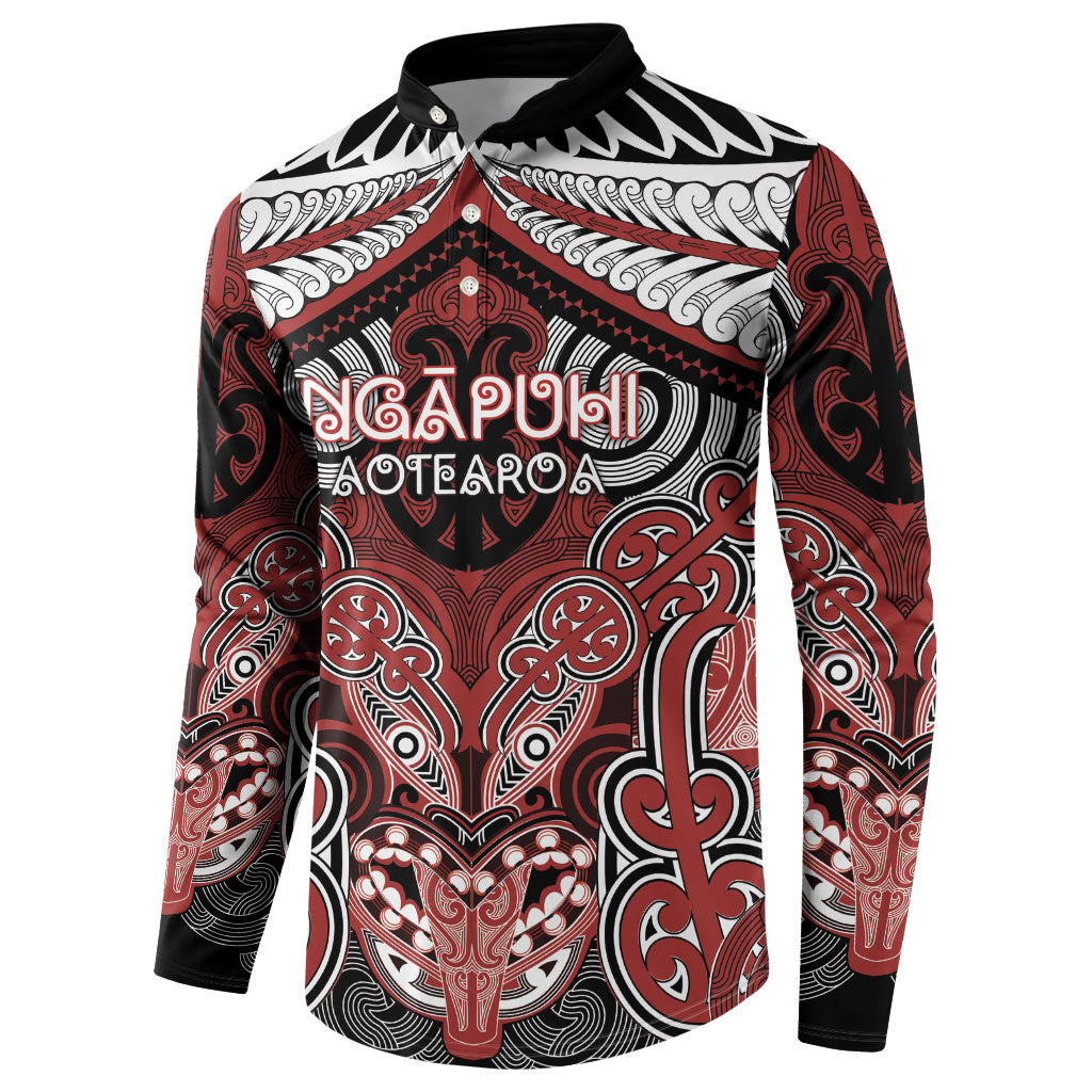 Aotearoa Iwi Ngapuhi Personalised Button Sweatshirt Maori Kowhaiwhai Pattern