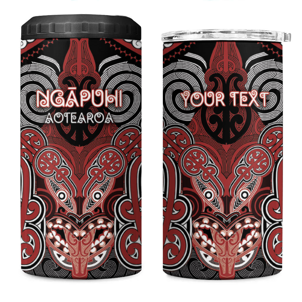 Aotearoa Iwi Ngapuhi Personalised 4 in 1 Can Cooler Tumbler Maori Kowhaiwhai Pattern