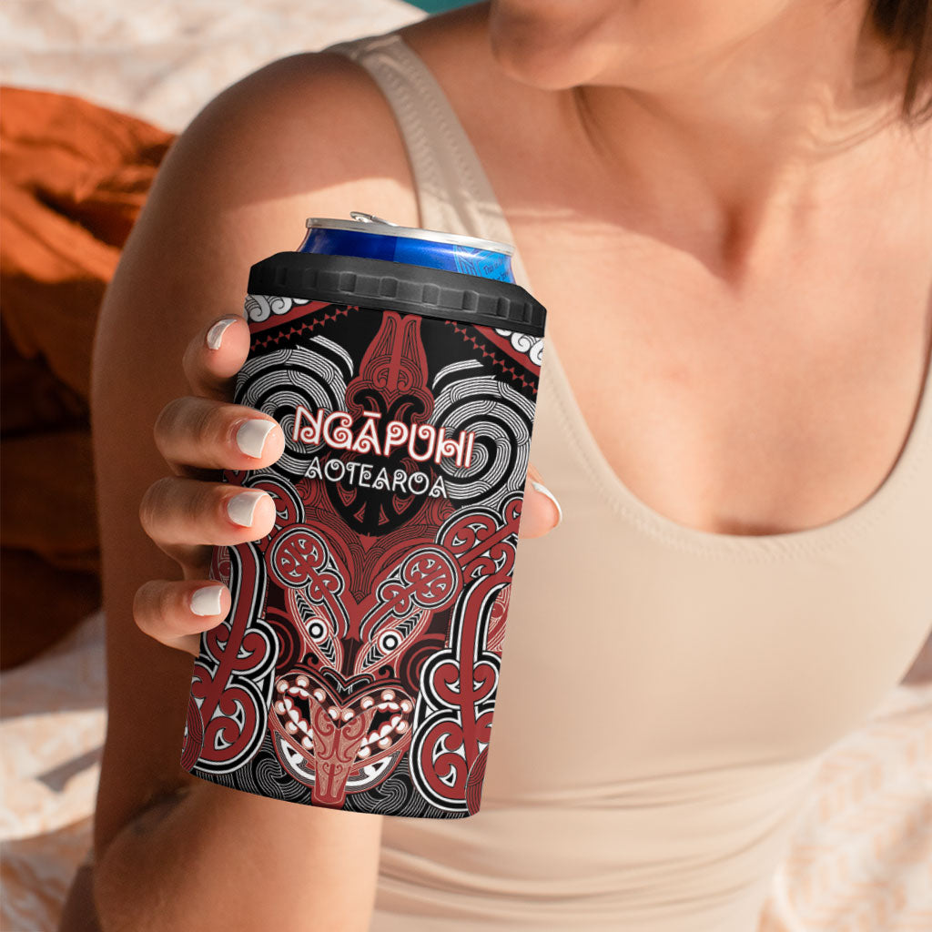 Aotearoa Iwi Ngapuhi Personalised 4 in 1 Can Cooler Tumbler Maori Kowhaiwhai Pattern