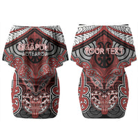 Aotearoa Iwi Ngapuhi Personalised Couples Matching Off Shoulder Short Dress and Hawaiian Shirt Maori Kowhaiwhai Pattern