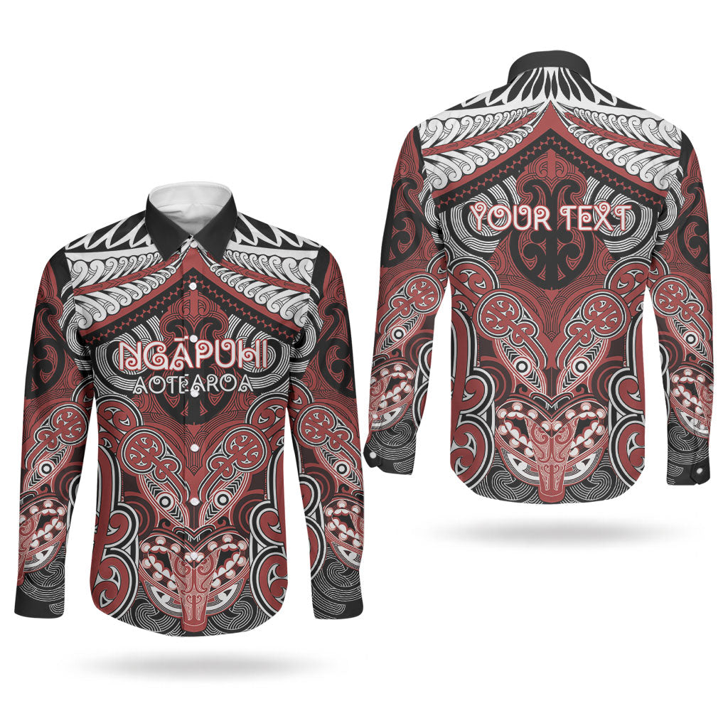 Aotearoa Iwi Ngapuhi Personalised Couples Matching Off Shoulder Short Dress and Long Sleeve Button Shirt Maori Kowhaiwhai Pattern