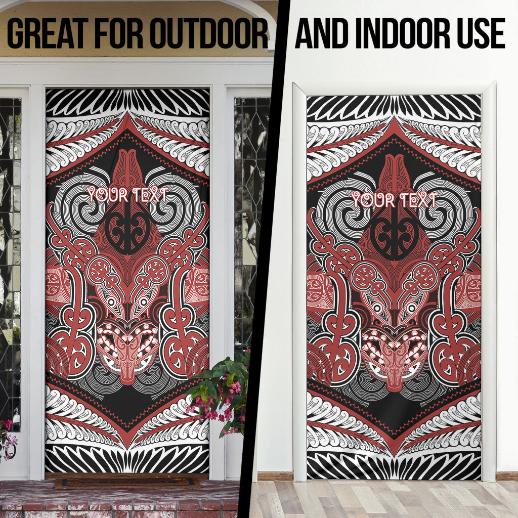 Aotearoa Iwi Ngapuhi Personalised Door Cover Maori Kowhaiwhai Pattern