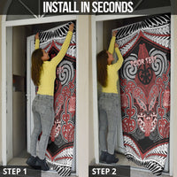 Aotearoa Iwi Ngapuhi Personalised Door Cover Maori Kowhaiwhai Pattern