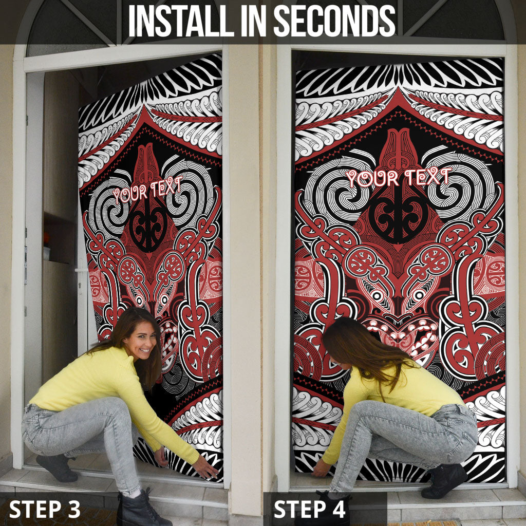 Aotearoa Iwi Ngapuhi Personalised Door Cover Maori Kowhaiwhai Pattern